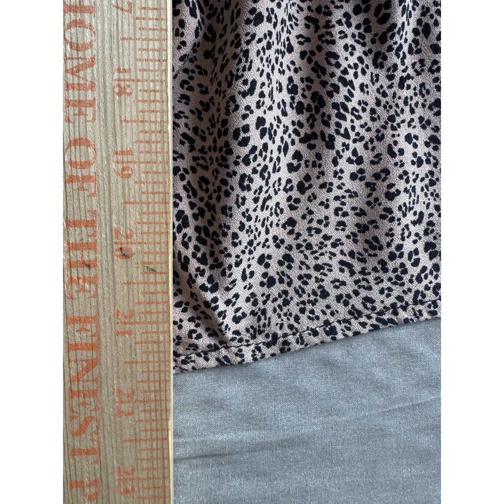 Urban Romantics Leopard Print Smocked Tank Top Womens Sz L Black Boho‎ - Picture 7 of 7